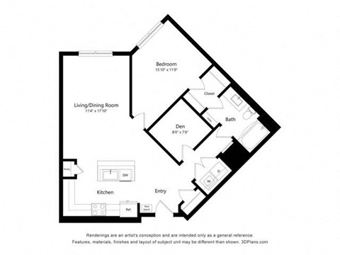 A4_899 sqft floor plan at Alta Northerly, Cumming, GA, 30028